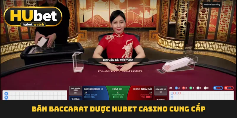Bàn Baccarat được HUBET casino cung cấp